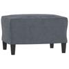 Vidaxl 3-Osobowa Sofa Z Podnóżkiem, Ciemnoszary, 180 Cm, Aksamit