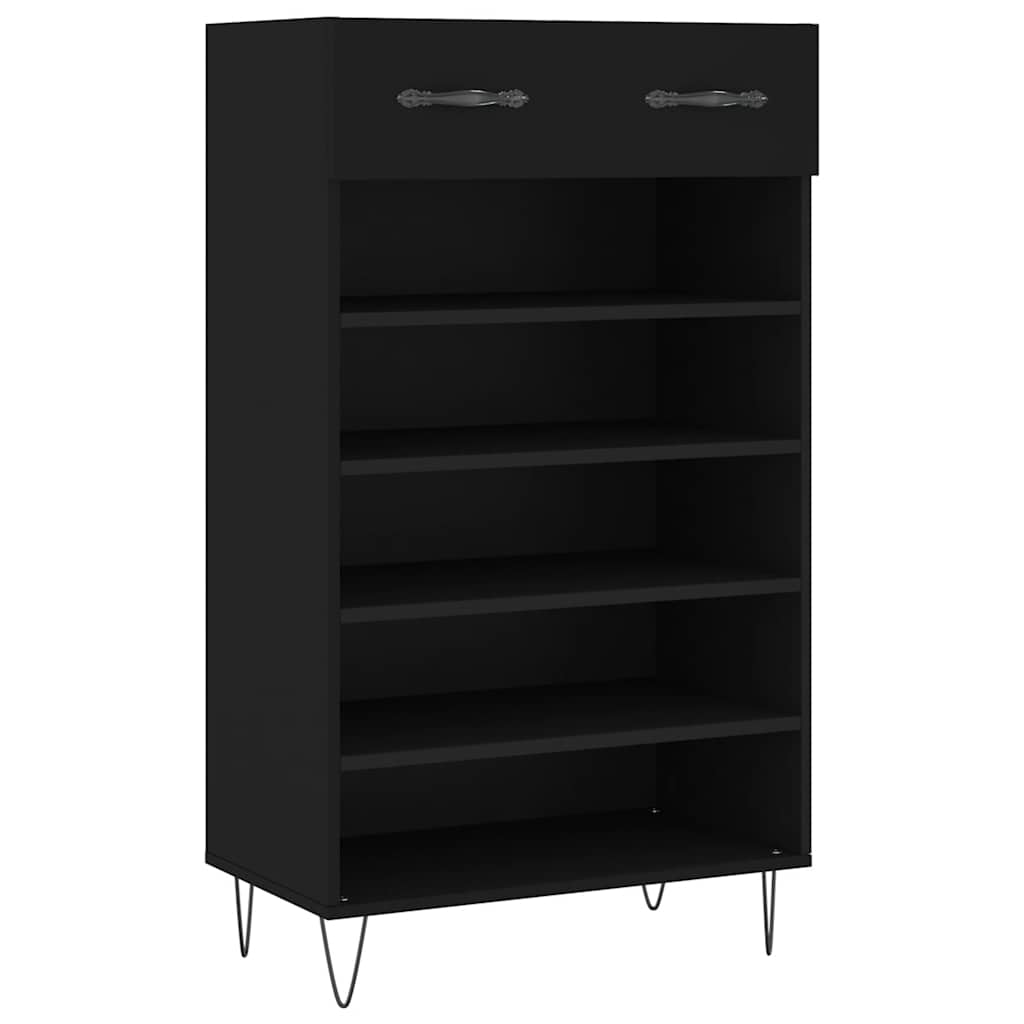 Vidaxl Szafka Na Buty, Czarna, 60X35X105 Cm, Materiał Drewnopochodny