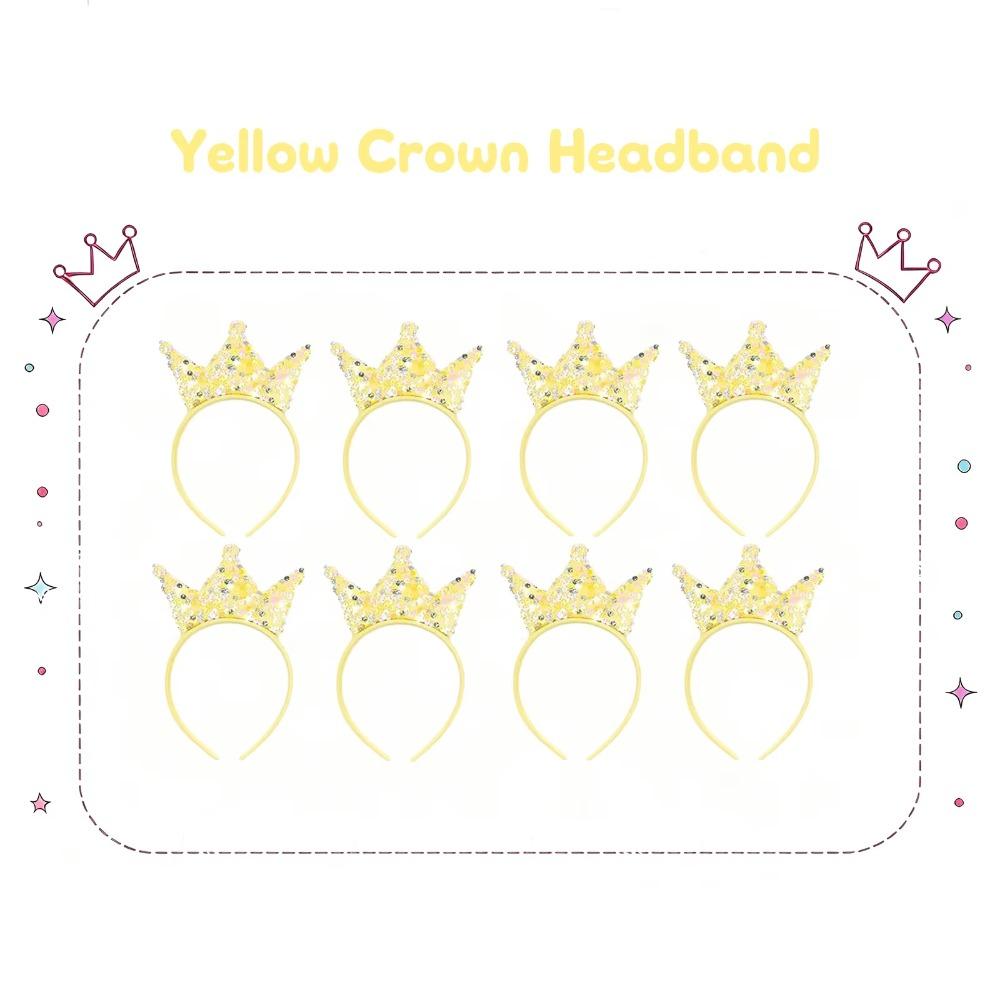 8-48Pcs Glitter Star Magic Wand Fairy Wand Tassel Glitter Sequins Princess Crowns Headband for Kids Birthday Party Gifts Wedding