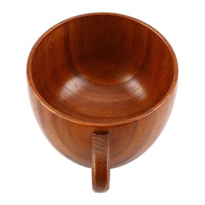 Portable Wooden Cup Natural Wood Wooden Mug Vintage Drinking Cup Tea