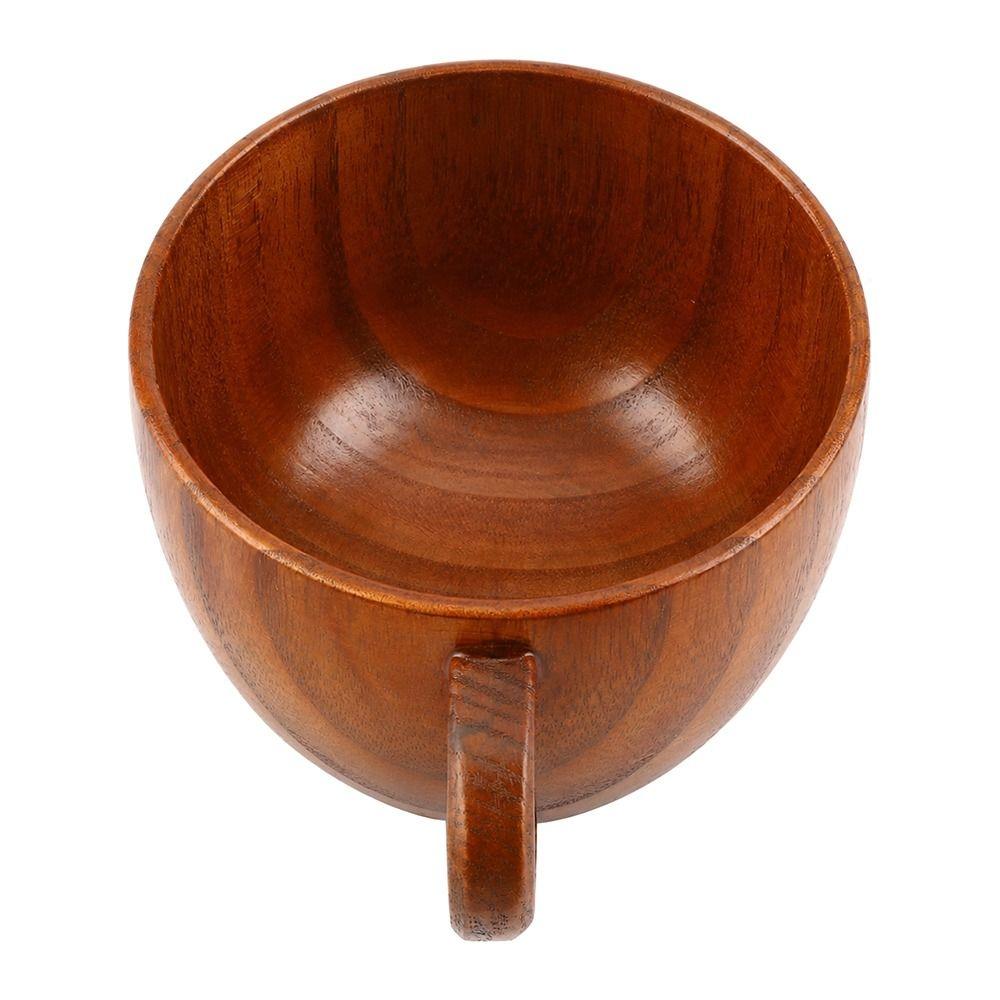 Portable Wooden Cup Natural Wood Wooden Mug Vintage Drinking Cup Tea