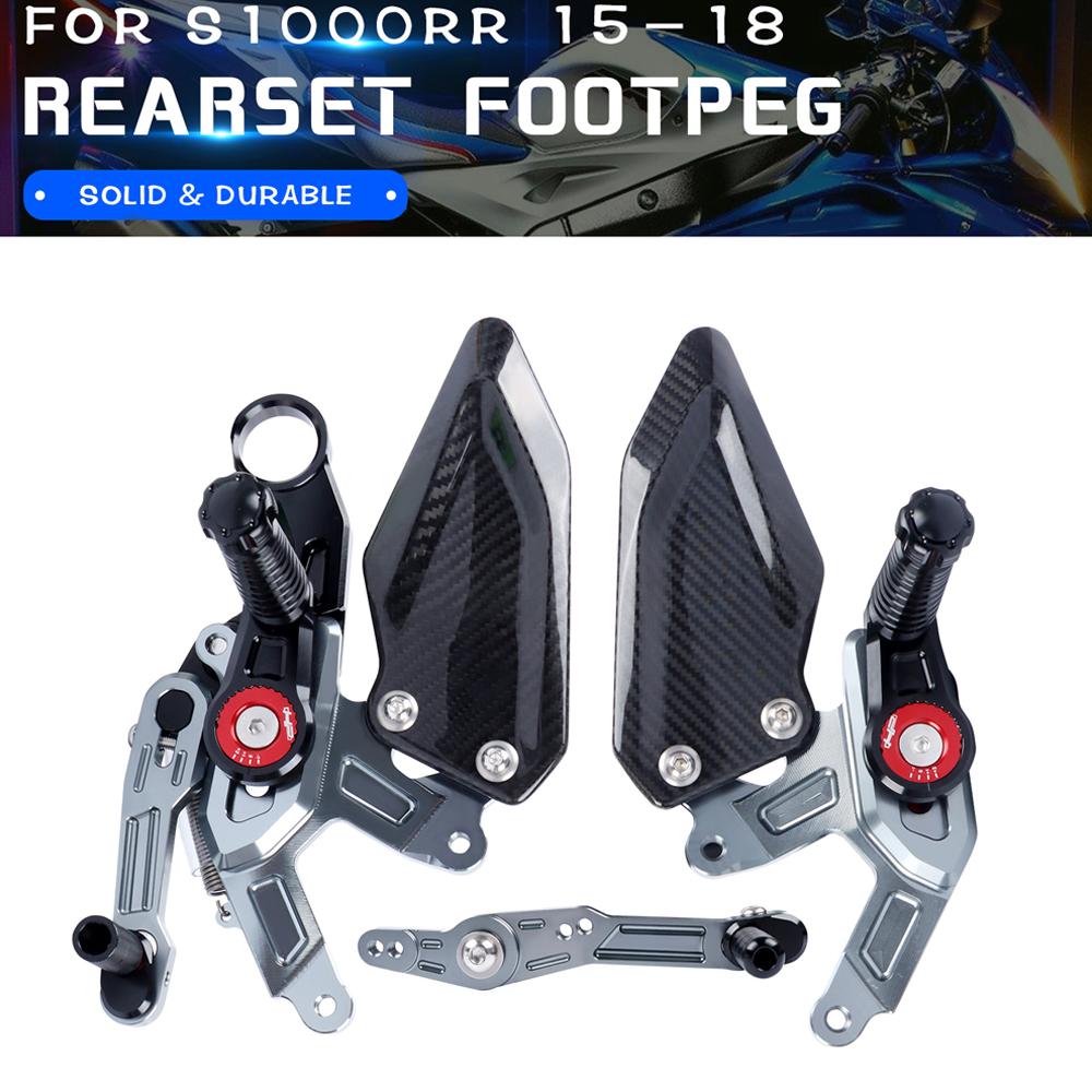 

For BMW S1000RR S 1000 RR 2015-2025 S1000 RR Motorcycle Footrest Carbon Fiber Adjustable Rear Sets Foot Pegs Rearset Footpeg