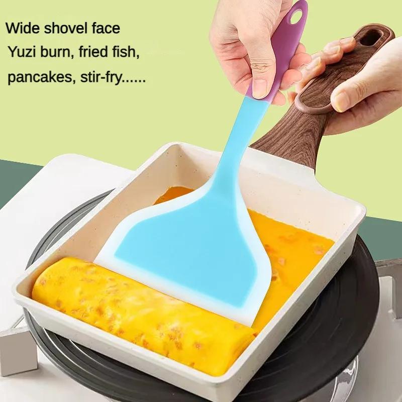 1 Piece of Tamago Yaki Spatula Non-stick Pan Special Spatula Thick Egg Yaki Spatula Silicone Frying Pan Spatula Silicone Spatula