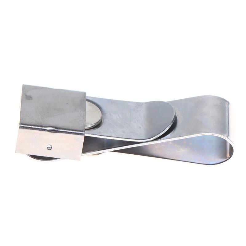 Stainless Steel Cue Chalk Clip Snooker Billiards Chalk Holder Pool Cue Magnetic Chalk Holder With Clip Snooker Chalk Clip Supply