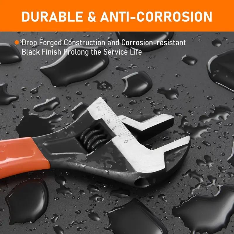 Adjustable Wrench Large Opening Long Short Handle Mini Monkey Spanner Rubber Wrapped Key Plumbing Pipeline Bathroom Tools