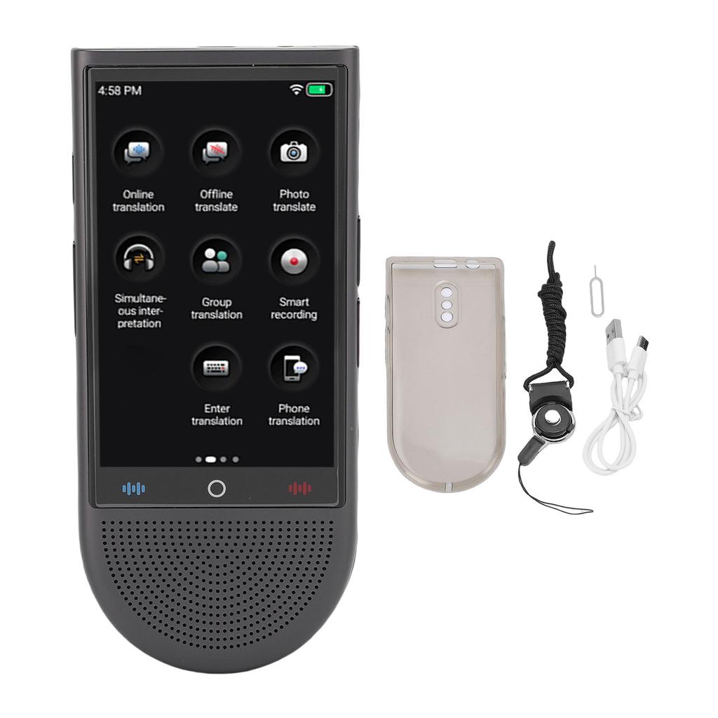 AI Smart Translator 4in Touchscreen 1GB 16GB Real Time 2 Way Translation 138 Languages Online Translation Portable