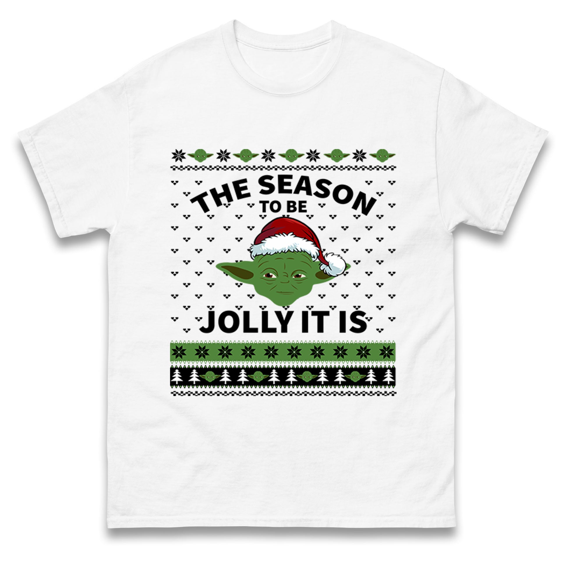 Yoda The Season to be Jolly it is Christmas T Shirt Tshirt Mens Womens Unisex Tops Tees L
