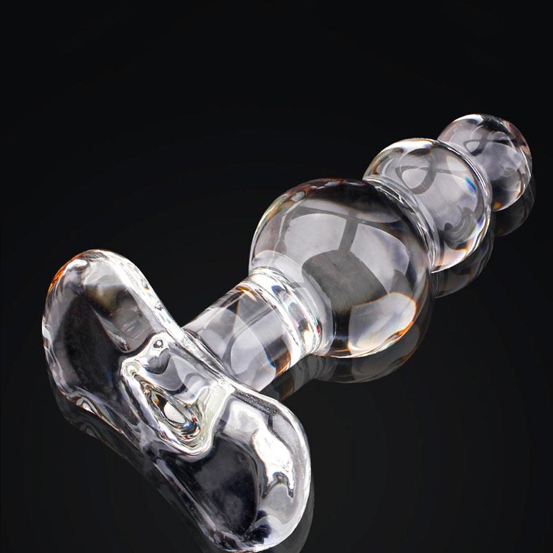 Experience Intense Anal Pleasure Beaded Glass Butt Plug Featuring T-Bar Bullet Masturbation Women Men LGBTQ+ Explore G-Spot Orga