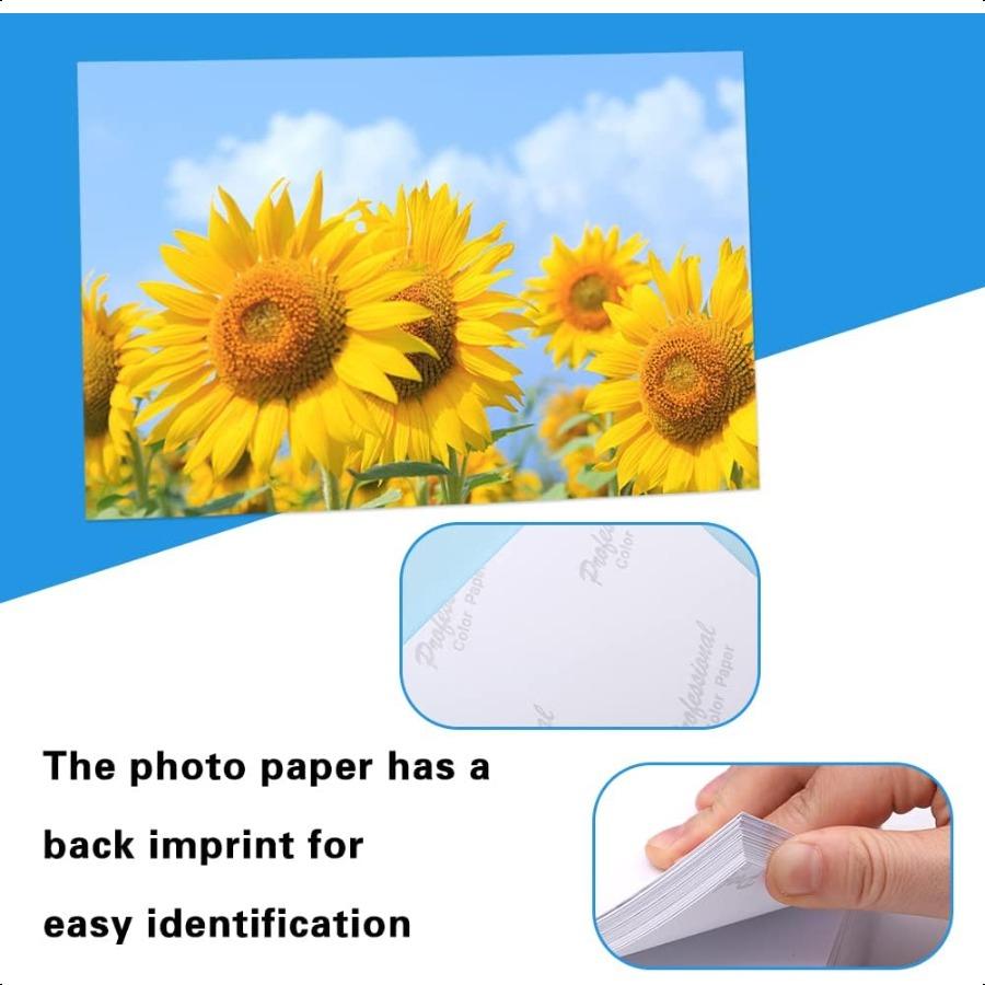 120 Sheets Photo Paper Glossy 4 * 6 Inch Photo Paper for Printer Picture Inkjet Printing Photo Paper 180 gsm Suitable for Flyer