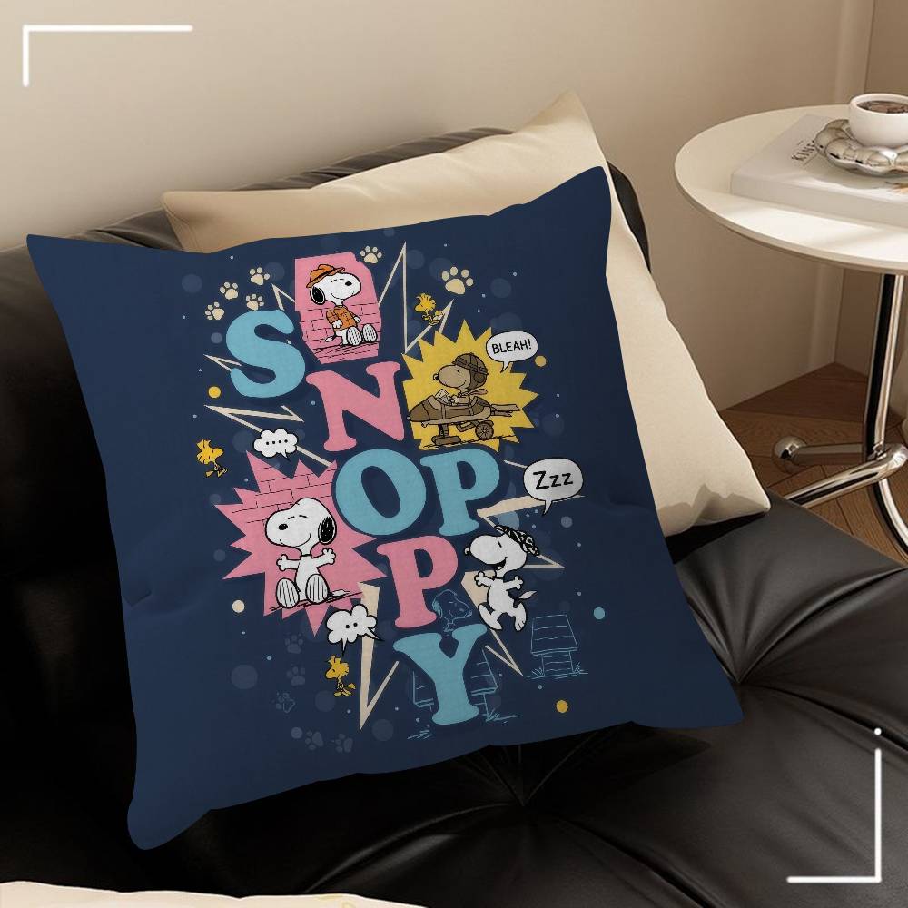 Cartone animato S-Snoopys Cane carino   Federa per cuscino 30x50 Poliestere Cuscini da divano Cuscini decorativi da lancio Decorazione per la casa Federa