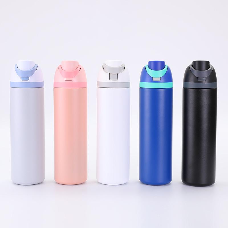Vacuum Insulated 304 Stainless Steel Water Bottle with Flip-top Lock Lid