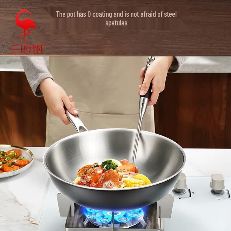 SSGP 316L Stainless Steel Titanium Ceramic Wok 30cm