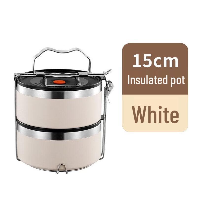 ZISIZ 316 Stainless Steel White Vacuum Insulated Lunch Box