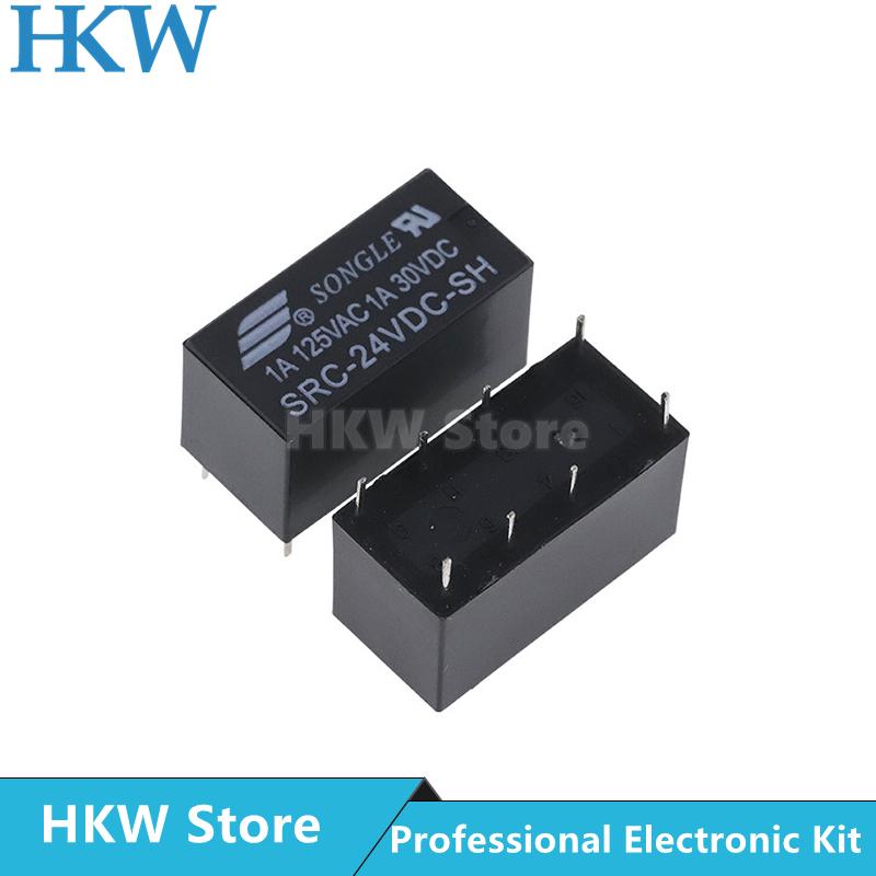 10pcs Relay SRC-05VDC-SH SRC-12VDC-SH SRC-24VDC-SH 5V 12V 24V 1A 125VAC 30VDC 8PIN Relays Relais Relays 5