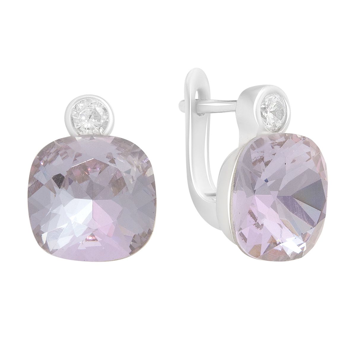 

Silver earrings with cubic zirkonia (60002382) білий