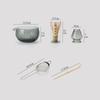 Japanese-Style Bamboo Green Thread Matcha Bowl Set, Baibenli + Tea Powder Sieve, Etc., Fully Unlocked Exquisite Tea Ceremony