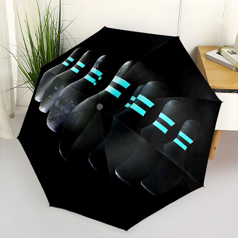 

1pc Bowling Pin Design Pattern Beautiful Looking Automatic Folding Umbrella, 3 Folding, 8 Iron Frame Design, Durable and Suitable for Travel and Daily