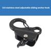 Boat Accessory 316 Stainless Steel Sliding Hook High Strength Marine Hook Simple Installation for Fast Rope Attachment