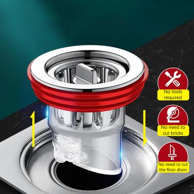 Geruchssicherer Bodenablaufkern aus Silikon für Dusche, Bodenablaufstopfen, insektensicher, geruchsdicht, Haarnadelstopfen, Küche, Badezimmer, Toilette, Kanalisation