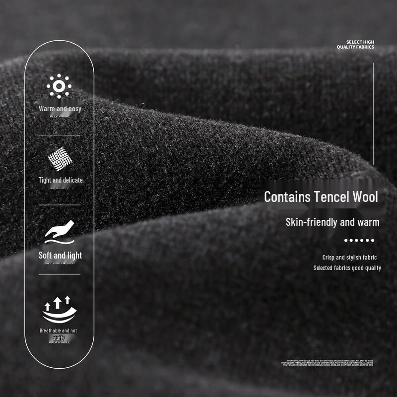 HSTYLE Women's Wool Blend Micro-Shaping Wide-Leg Casual Pants