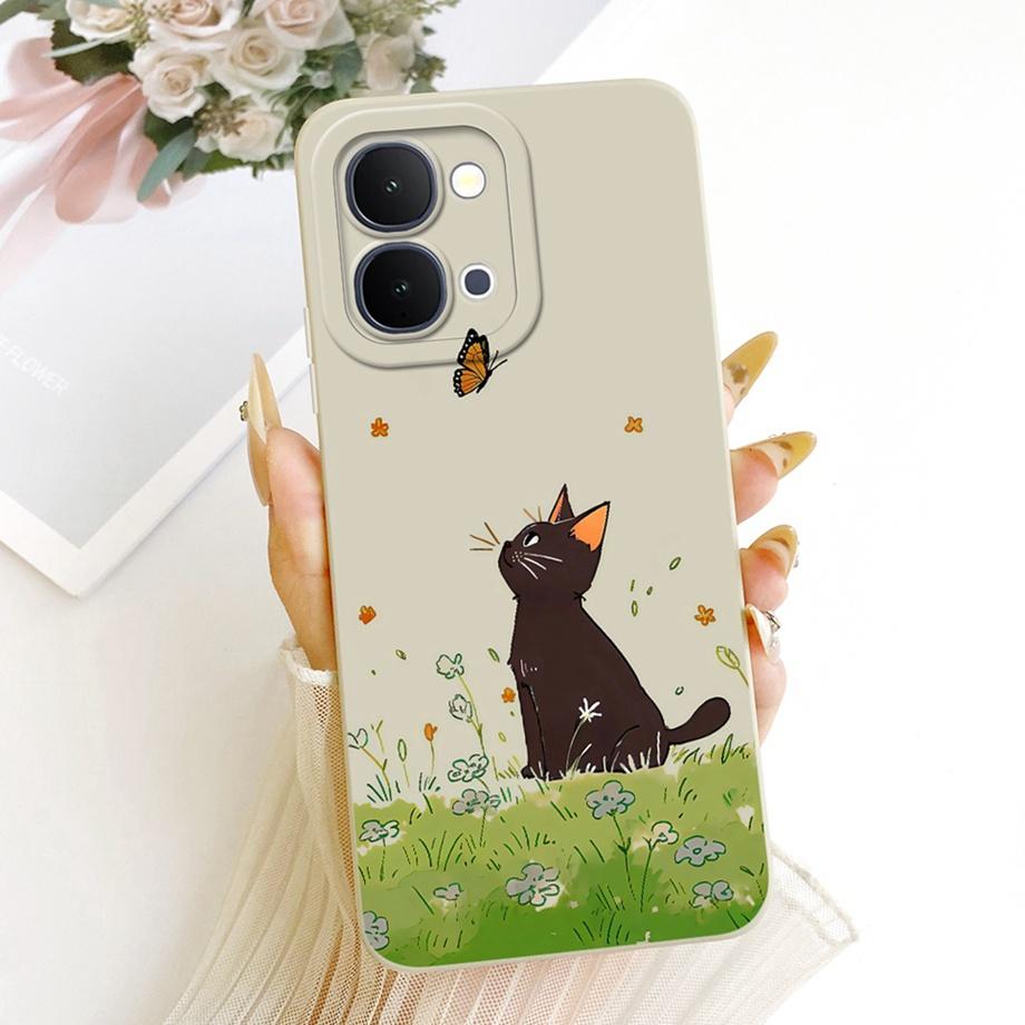 Soft Liquid Silicone Phone Case For Vivo Y31D 4G Capa Cat Cartoon Dragon Animals Bumper For Vivo IQOO Z11X Y51 PRO Y500i Cover