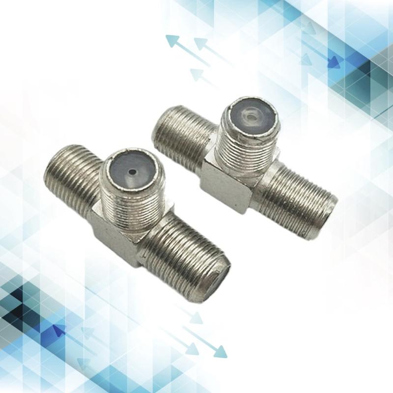 2PCS F Type T Connectors Zinc Alloy Plugs for Seamlessly Integration of Cable TV and Internet Equipment