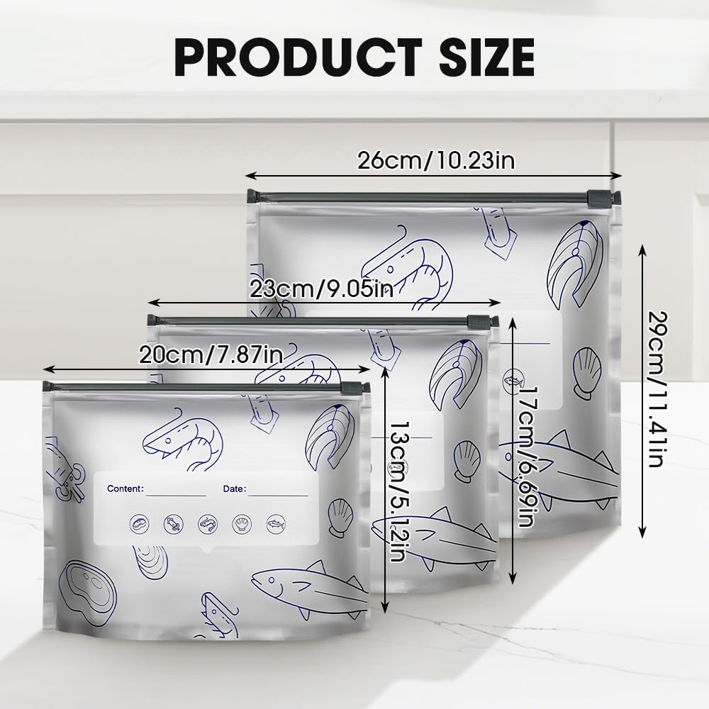 30pcs S/M/L Packaging Sealable Foil Pouch Bags Aluminum Foil Fresh-keeping Bag Sealable Bag Refrigerator Pantry Organizer Bags