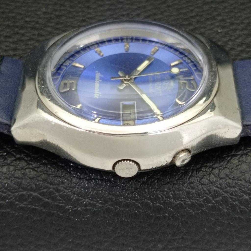 AUTOMATIC VINTAGE ORIENT 46941 JAPAN MENS BLUE COLOR DIAL WATCH a500733-5 R154-a500733