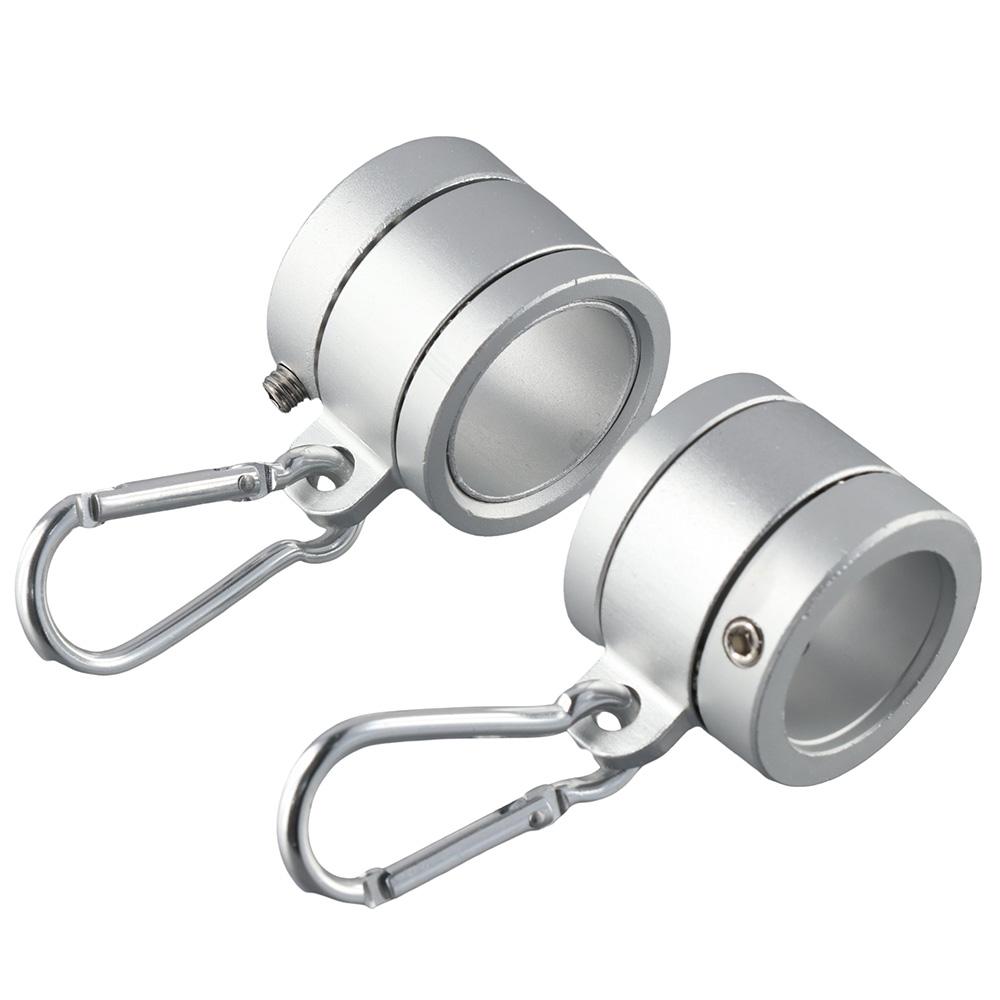 2Pcs Silver Flag Mounting Ring 360 Degree Rotating Spinning Flag Pole Kit  Diameter Flagpole