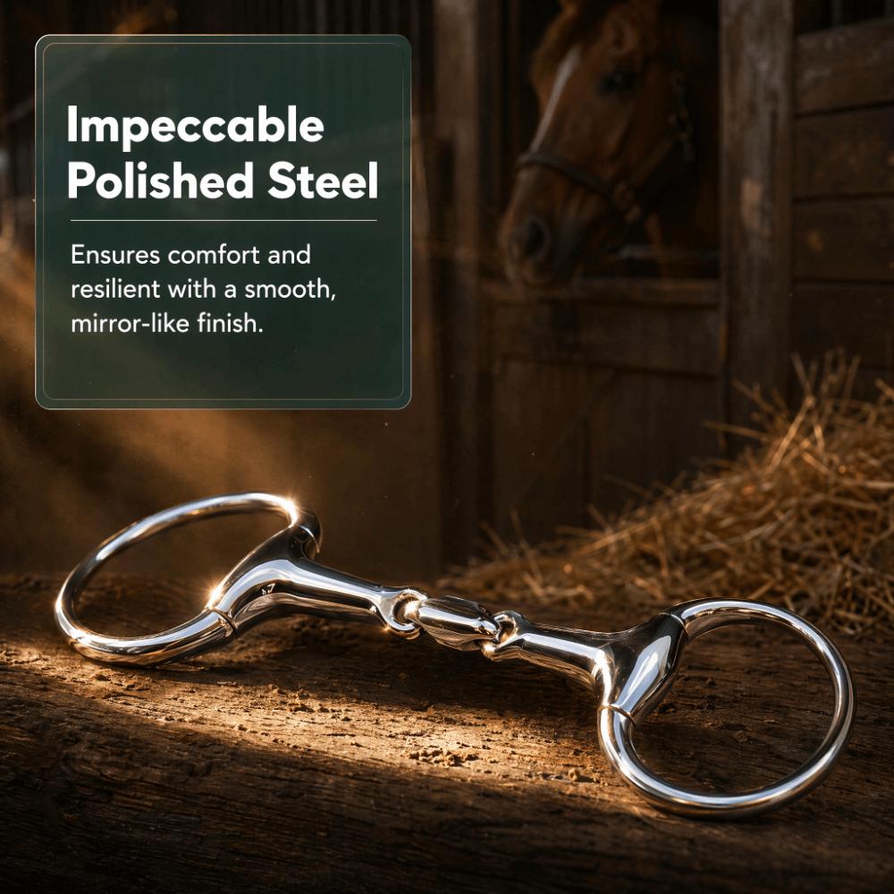Oval Link Horse Gag Ring Stainless Steel Loose Ring Snaffle Horse Snaffle Bit Horse Control