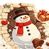 Winter Indoor Welcome Mat Christmas Entrance Mat, Santa Claus Entryway Rug, Non-Slip Imitation Funny Wall Breaking Cashmere Rug for Kitchen