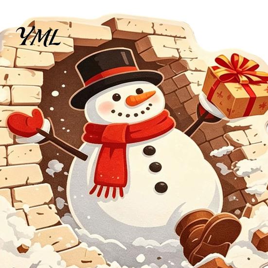Winter Indoor Welcome Mat Christmas Entrance Mat, Santa Claus Entryway Rug, Non-Slip Imitation Funny Wall Breaking Cashmere Rug for Kitchen