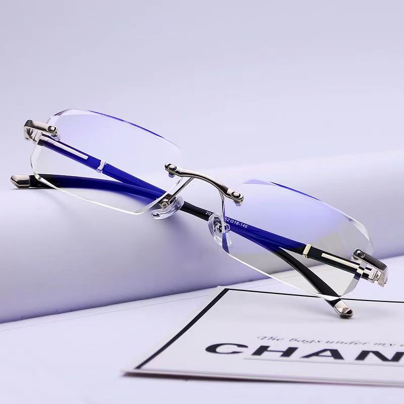 Finished Frameless Myopia Glasses Frame For Men And Women With- Super Lightweight Edge Cutting Glasses Myopia Glasses XTP191