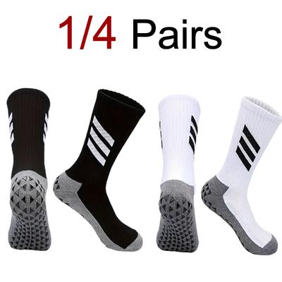 1/4 Paar Herren Rutschfeste Frotteesohle Fußball Sportsocken Geruchsresistent Schweißabsorbierend Atmungsaktiv Rugby Basketball Yoga Socken