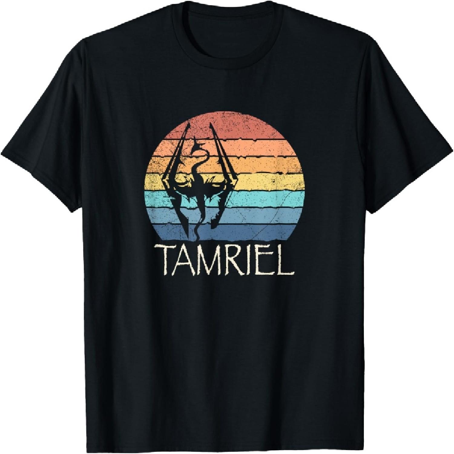 

Akatosh_ The Tamriel Elder Retro Sunset Of The Scrolls Gamer T-Shirt XXXXXL різнокольоровий