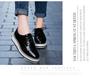Women's Plus Size Brogue Wedge Heel Lace-Up Leather Shoes - College Style