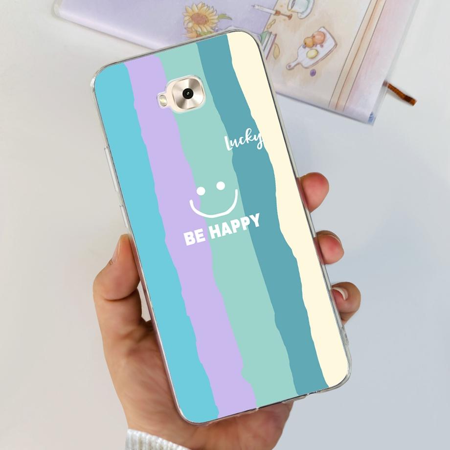 Soft TPU Slim Capa For ASUS ZENFONE ZOOM S ZE553KL Case ASUS ZENFONE 4 SELFIE ZD553KL Back Cover Transparent Cow Print Lion Etui