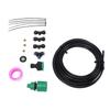 Fan Misting Kit Leakproof PE Mist Hose Water Mister Spray Kit with 3 Brass Nozzles for Patio Backyard Outdoor Cooling
