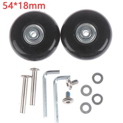 2Pcs Replacement Suitcase Wheels Silent Wear-resistant Travel Luggage Wheels with Screw Caster Wheels Axles Repair Kit