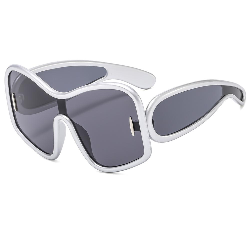 New Integrated Large Frame One-piece European and American Women's Sunglasses Fashion Trend Men's Sunglasses Women