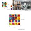 Stylish Kitchen Tile Stickers Set Of 10 With Colorful Mosaic Design For Home Decoration