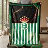 Real Betis Football Print Flannel Blanket, Soft Warm Lightweight Throw Blanket for Sofa Bed Camping
