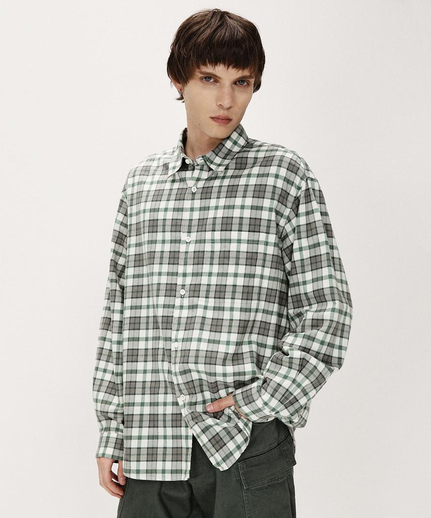 SHIRTER Navona Flannel Check Shirt (Green)