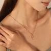 Cross Necklace Fashion Premium Clavicle Chain 18k Gold Stainless Steel Necklace Women