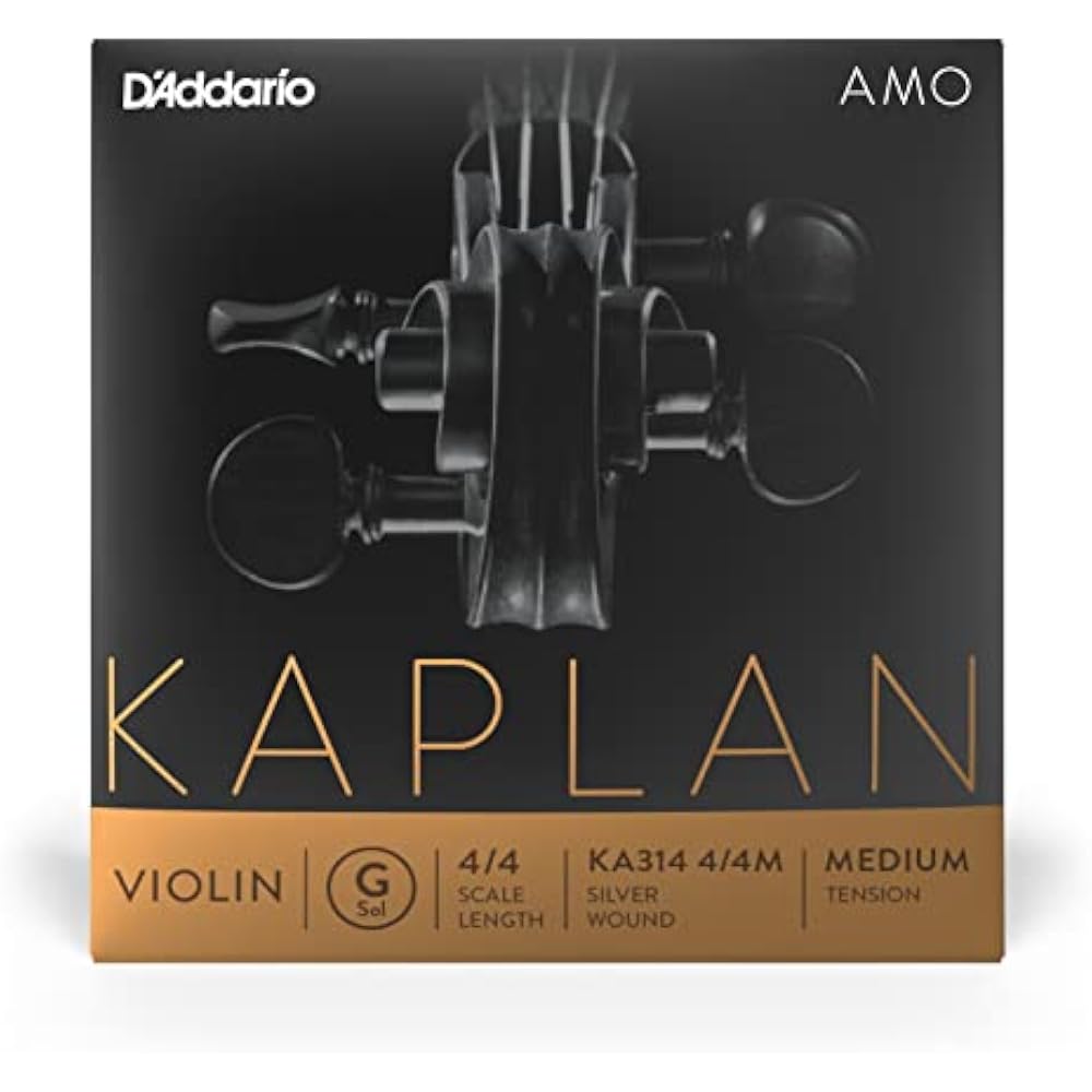 D Addario Daddario Violin Rose Strings Kaplan Amo G Line KA314 4/4M Medium Tension [Domestic Genu...