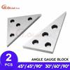 2pcs Manganese Steel Precision Angle Gauge Block Set 45°/45°/90° and 30°/60°/90 Degree Gauge Milling Machinist Lathe Tool
