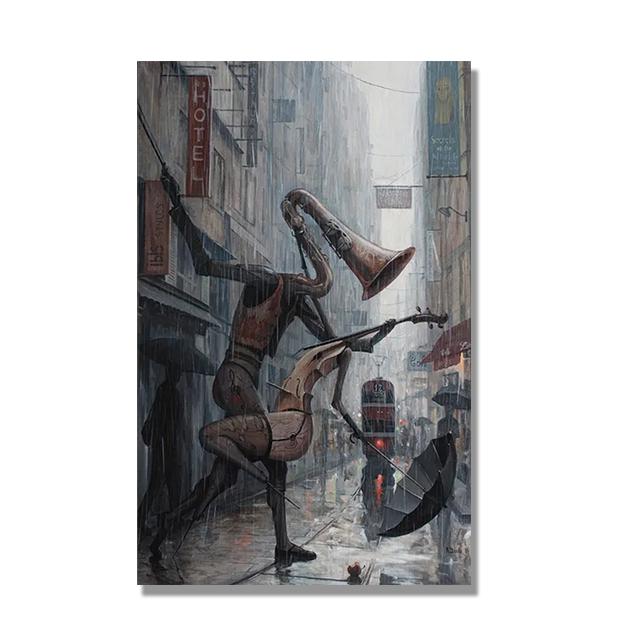 

Абстрактная жизнь - это танец под дождем, плакат, известная картина на холсте, HD печать, настенная художественная картина для гостиной, домашний декор, без рамы 21x30cm No Framed