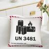 Battery Explosion Label Pillow Case Fashion Square Pillowcase Bedroom Sofa Room Ins Decoration Leisure