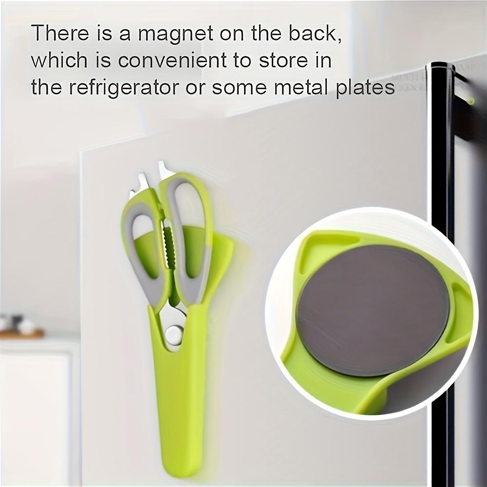 Multi-functional Kitchen Scissors With Magnetic Stand Stainless Steel Food Scissors, Suitable For Meat, Fish, Poultry, Ergonomic Handle