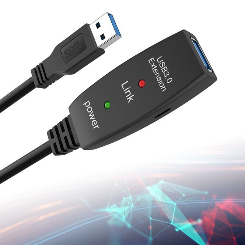 USB3.0 Extension Cord with Signal Boosters Active Repeater USB Male to Female Extender Wire for Wireless Netwrok Adapter